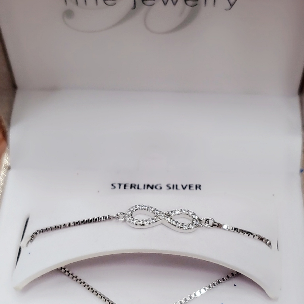Sterling silver infinity bracelet